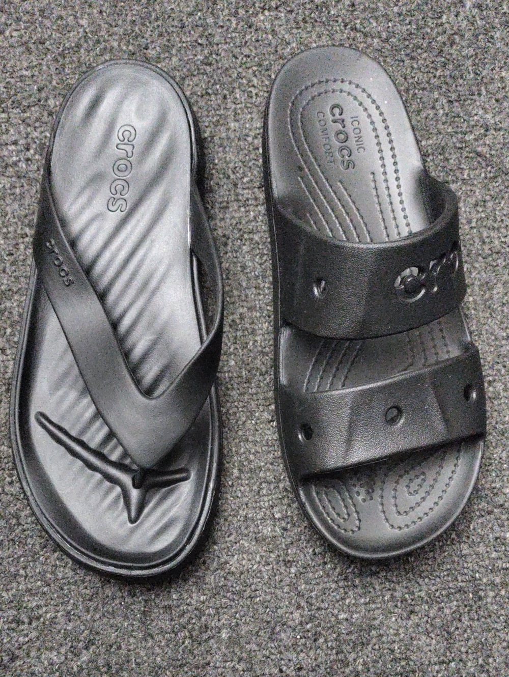 Crocs Black Sandal Bundle (2)